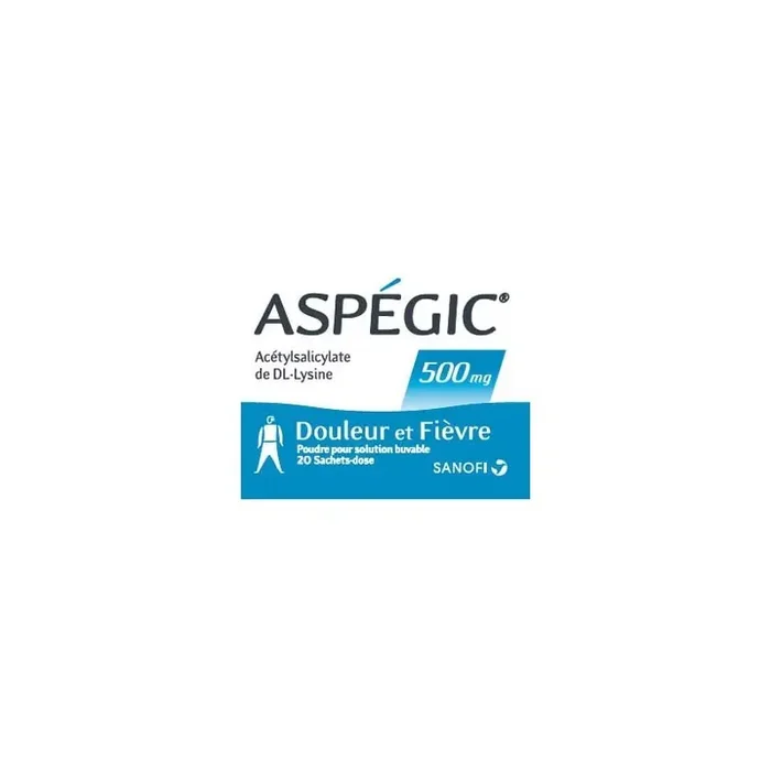 Aspegic poudre pour solution buvable 500mg 20 sachets-doses