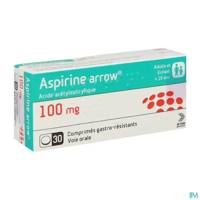 Aspirine arrow 100mg comprimé gastroresistant 30