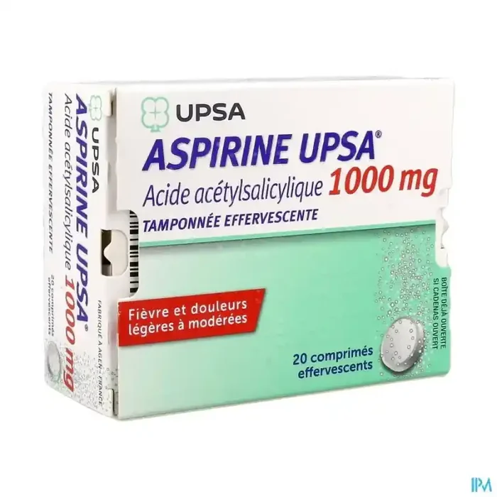 Aspirine upsa 1000mg comprimé effervescent 20