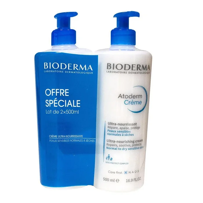 Atoderm crème ultra-nourrissante sans parfum 2x500ml
