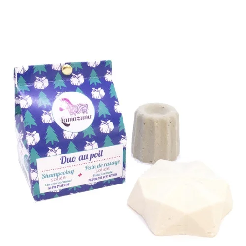 au Poil – Coffret Duo Shampooing et Pain de Rasage Solide