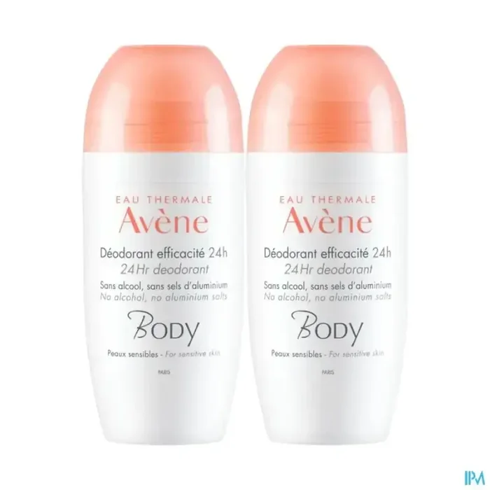 Avène body deodorant efficacite 24h bille 50ml x2