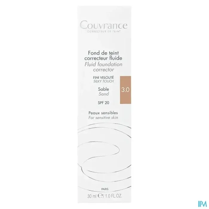 Avène couvrance fond de teint correcteur fluide 3 sable 30ml