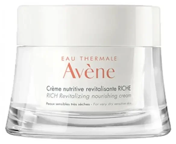 Avène Eau Thermale – Les Essentiels – Crème Nutritive Revitalisante Riche – Peaux Trèsèches 50 ml