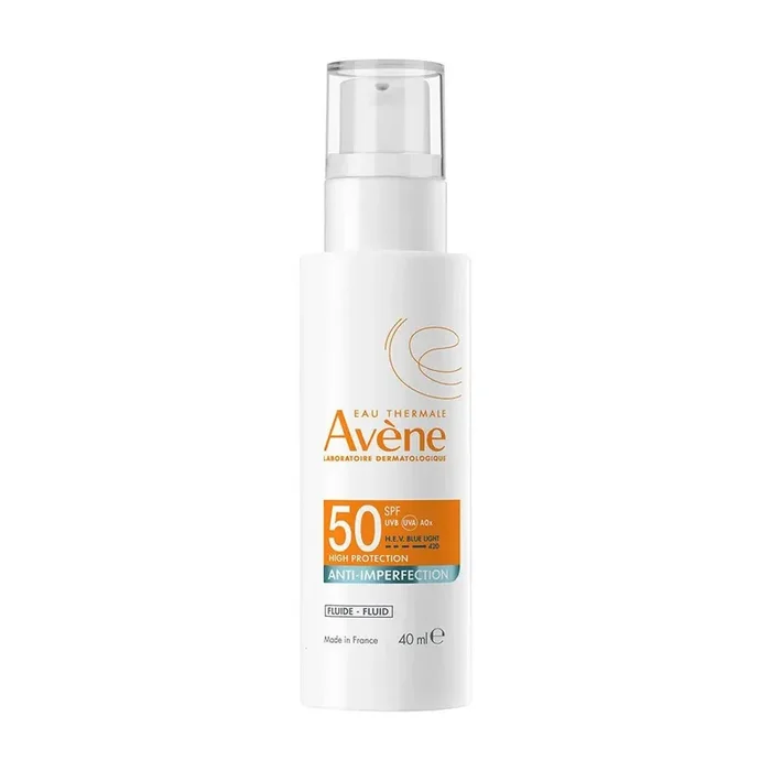Avène Solaire Fluide Anti-Imperfection SPF50 Usage quotidien Très Haute Protection Peau sensible