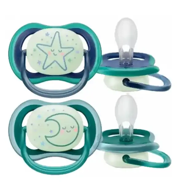 Avent Ultra Air Nighttime 2 Sucettes orthodontiques 6-18 Mois