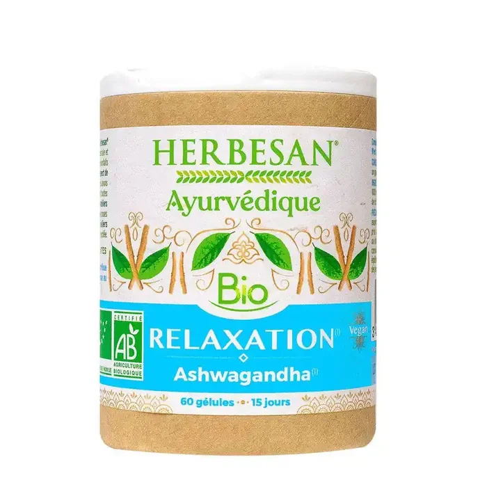 Ayurvédique bio relaxation Ashwagandha 15 jours 60 gélules