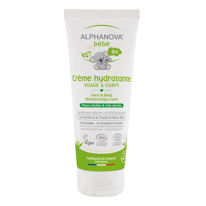 Bébé Crème Hydratante Bio – Visage & Corps Peaux Sèches 75 ml