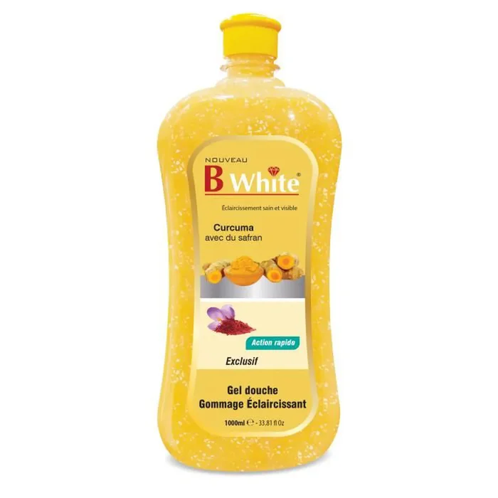B WHITE ≡ Gel Douche Gommant Et Eclaircissant Au Curcuma Et Safran