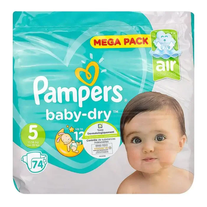 Baby-dry 74 couches 11-16kg (taille 5)