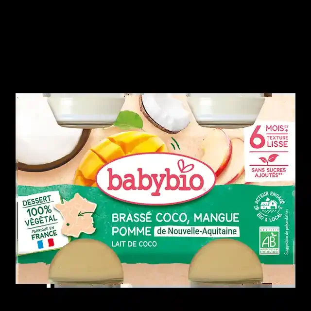 Babybio Brassé Végétal au Lait de Coco – Mangue pomme