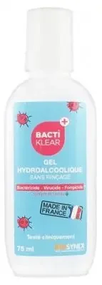 Bactiklear Gel Hydroalcoolique 75 ml