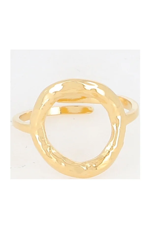 Bague ronde – Acier inoxydable doré