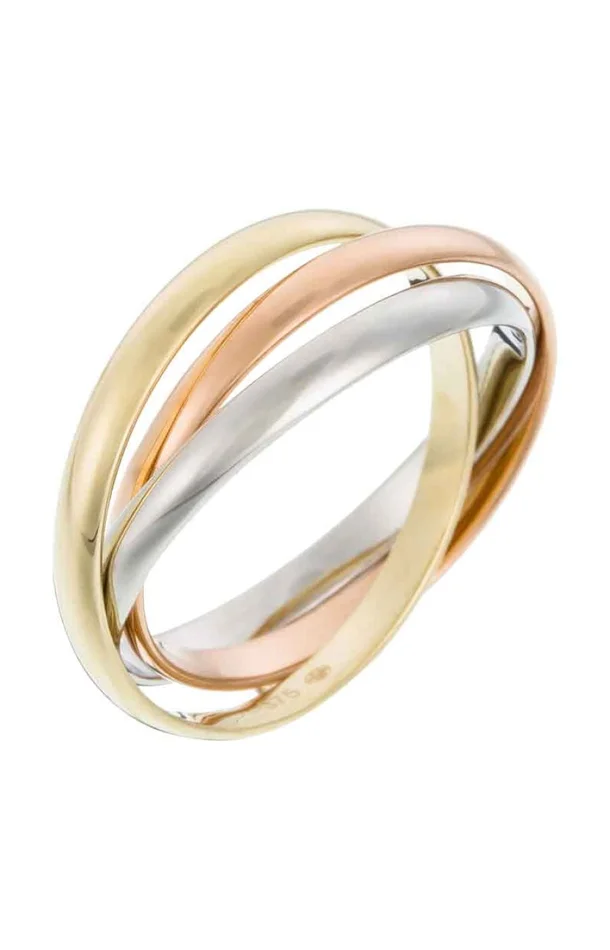 Bague Tri Or – Or jaune, or rose & or blanc 375/1000