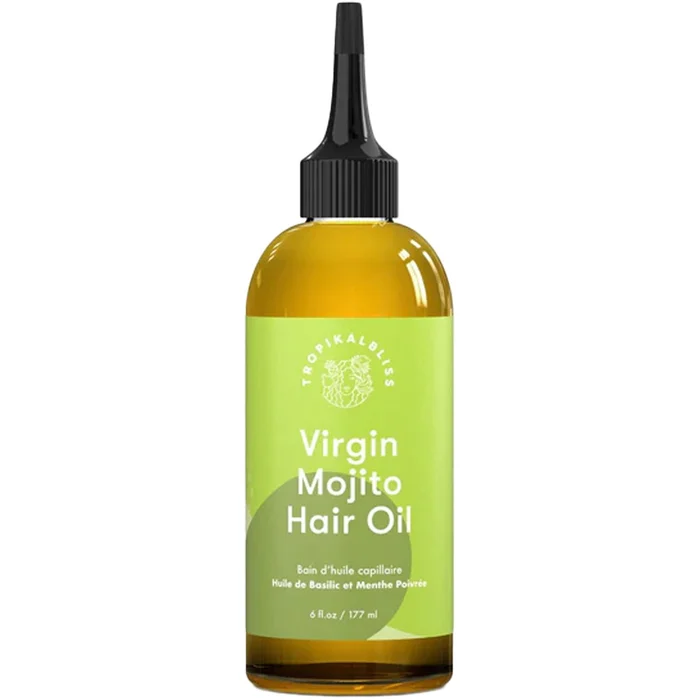 Bain d’huiles – Huile de basilic & menthe poivrée – Cheveux texturés – 177 ml