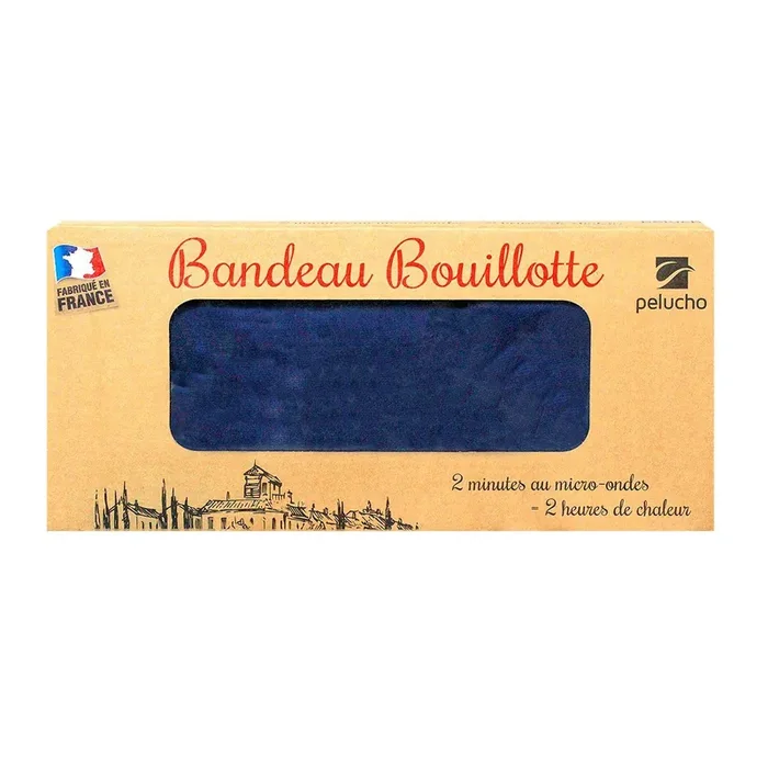Bandeau bouillotte bleu nuit