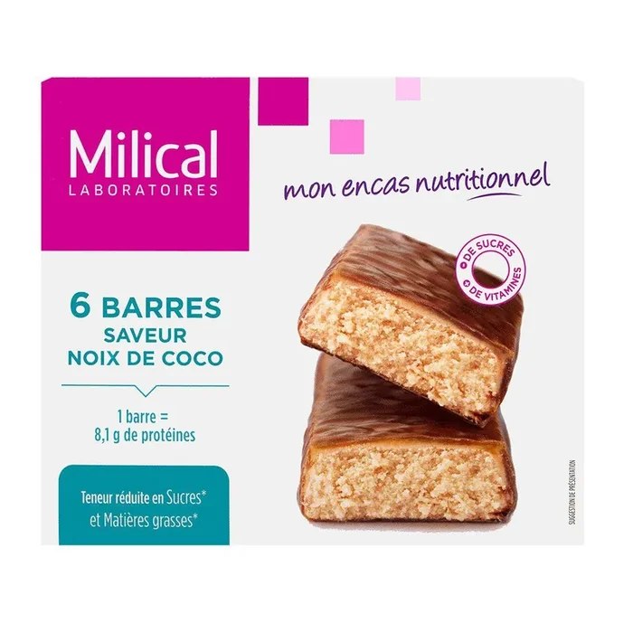 Barres minceur saveur coco x6