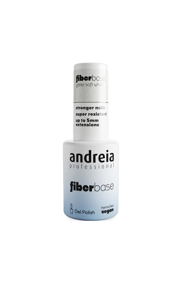 Base à ongles fibre nacrée – Glitter soft white