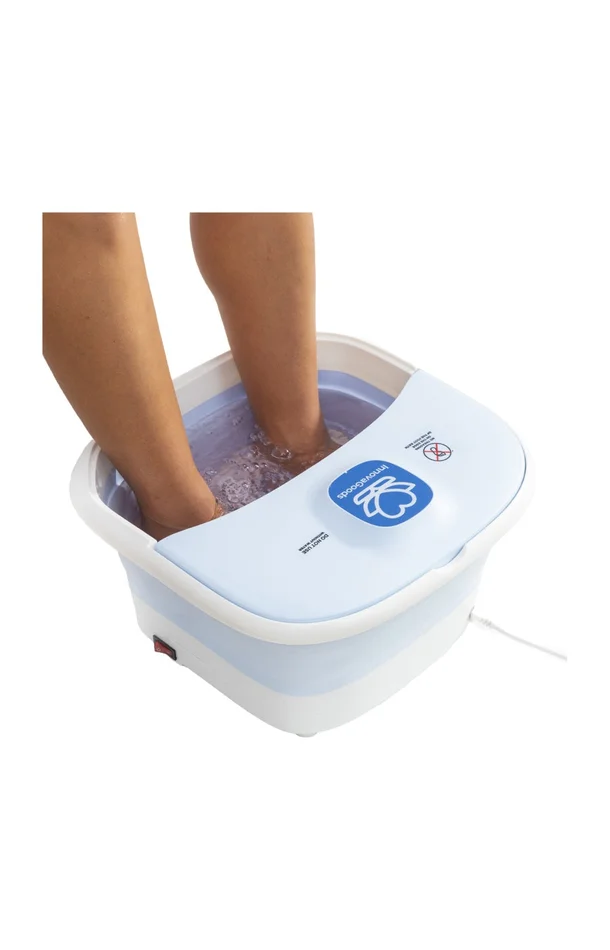Bassine soin des pieds pliable – Rouleaux & hydromassage – Footopy