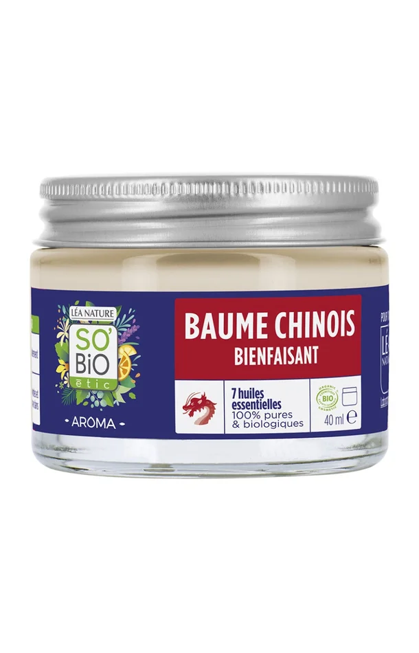 Baume chinois bienfaisant – 7 huiles essentielles bio – 40 ml