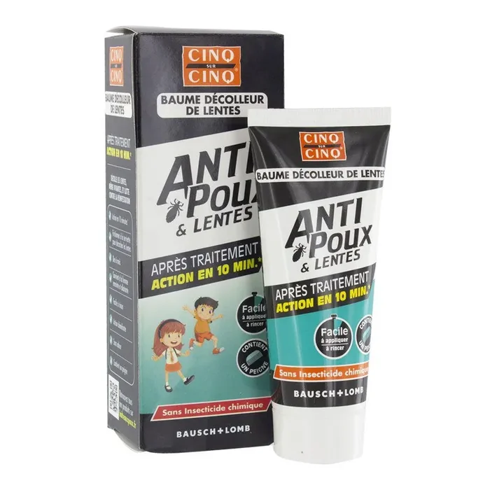Baume Decolleur De Lentes Anti Poux & Lentes 60ml Cinq Sur Cinq