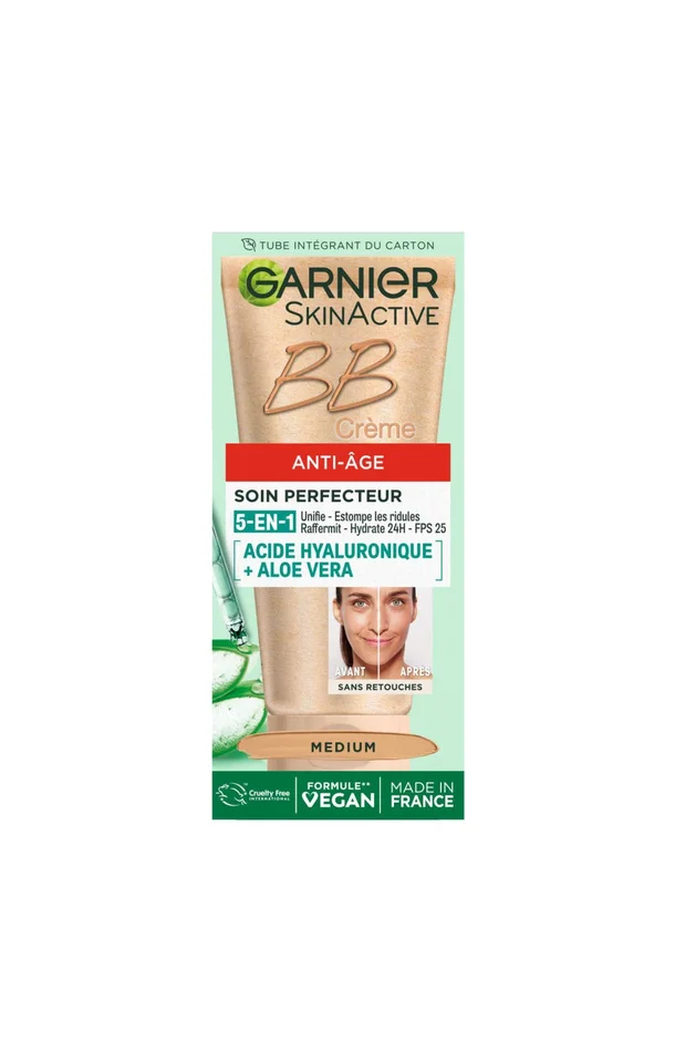 BB crème anti-âge SPF 25 – Acide hyaluronique & aloe vera – 50 ml