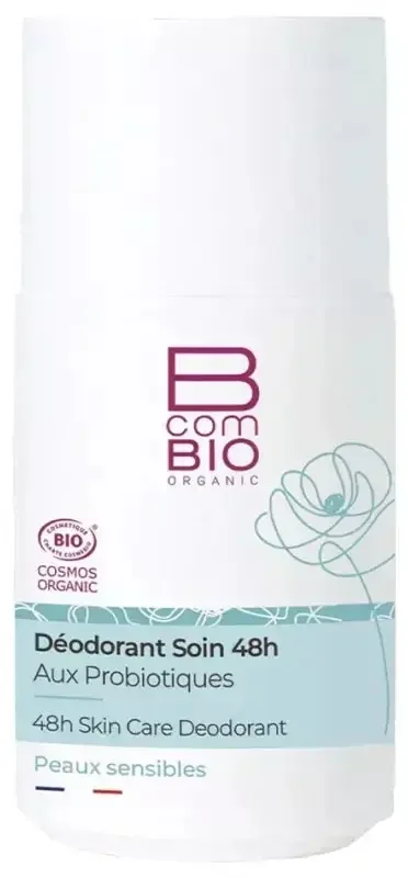 BcomBIO Déodorant Soin 48H Roll-On Peaux Sensibles 50 ml
