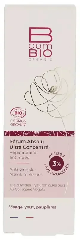 BcomBIO Sérum Absolu Ultra Concentré Visage, Yeux et Paupières Biologique 30 ML