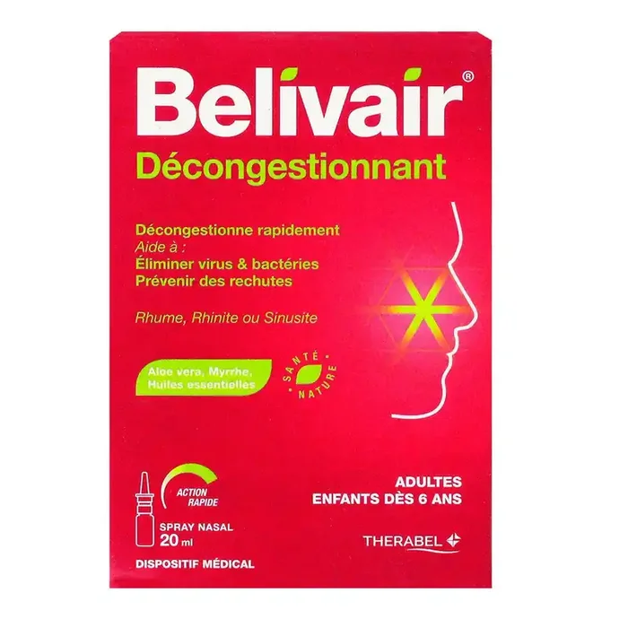 Belivair spray décongestionnant 20ml