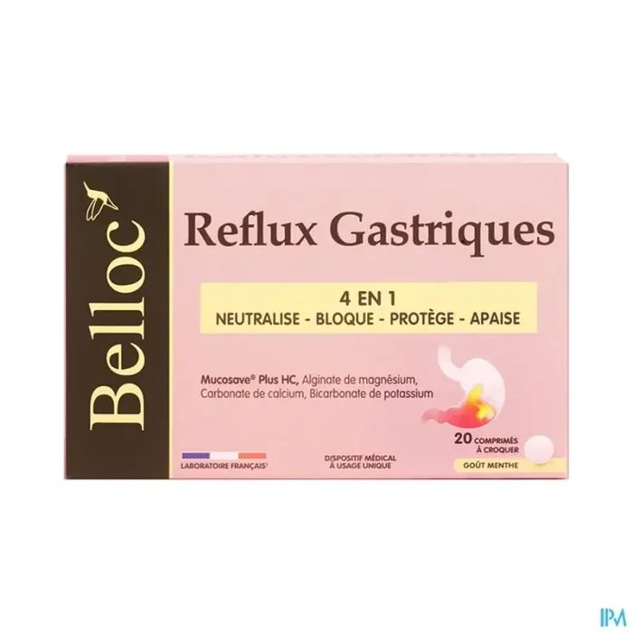 Belloc reflux gastrique comprimé à croquer 20