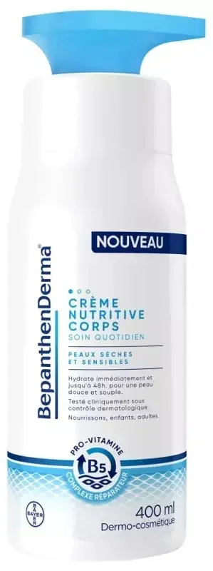 Bepanthen Derma Crème Nutritive Corps Flacon-Pompe 400 ml