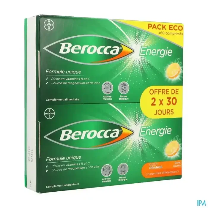 Berocca energie orange comprimé effervescent 60