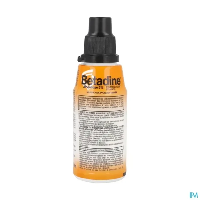 Betadine alcoolique 5% sol appl cutanee 125ml