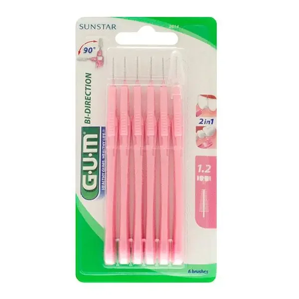 Bi-direction 6 brossettes interdentaires 1.2 mm n°2614