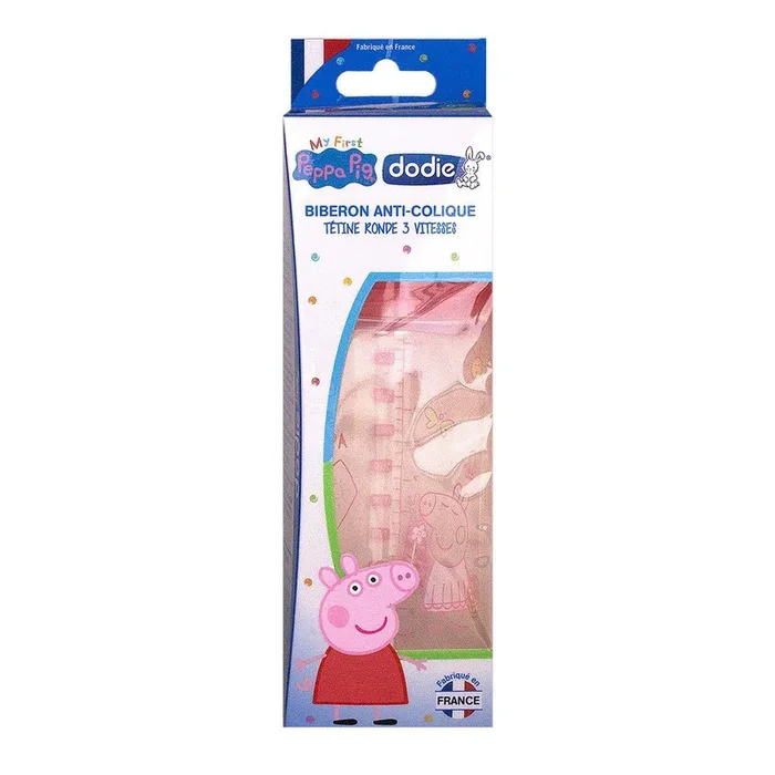 Biberon anti-colique 3 vitesses Peppa Pig 330ml