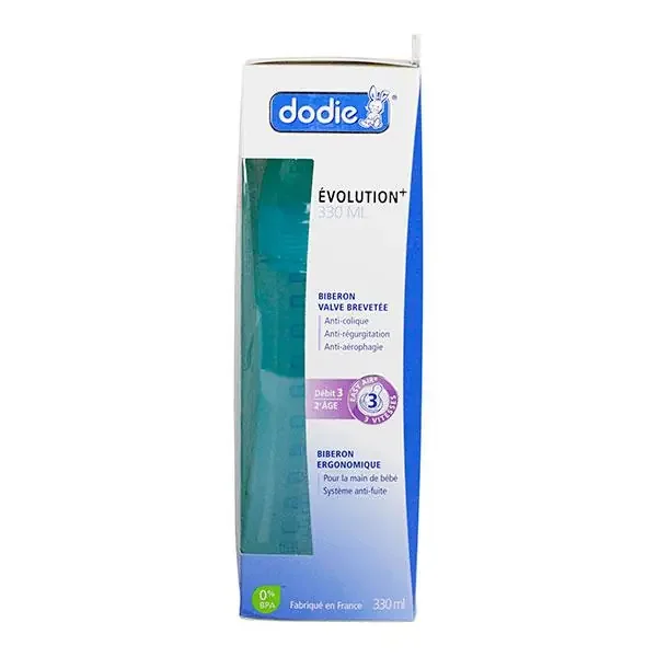 Biberon Evolution+ 2ème âge 330ml silicone vert
