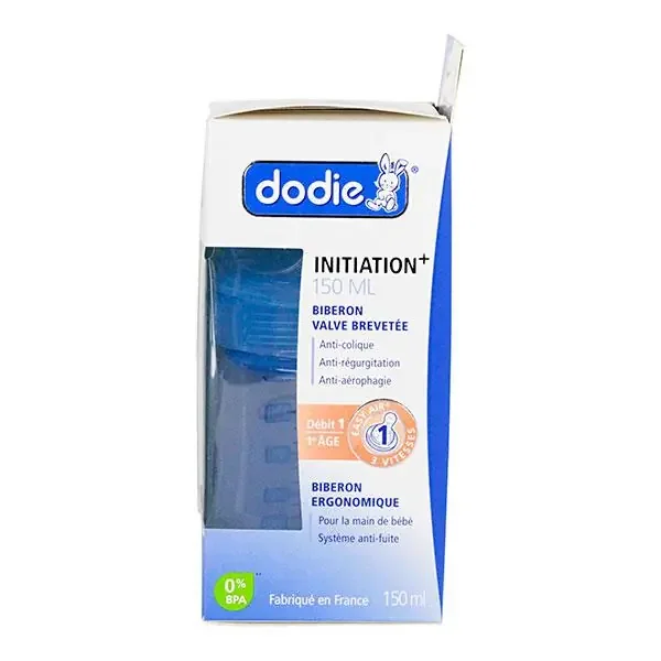 Biberon Initiation+ 1er âge 150ml silicone bleu