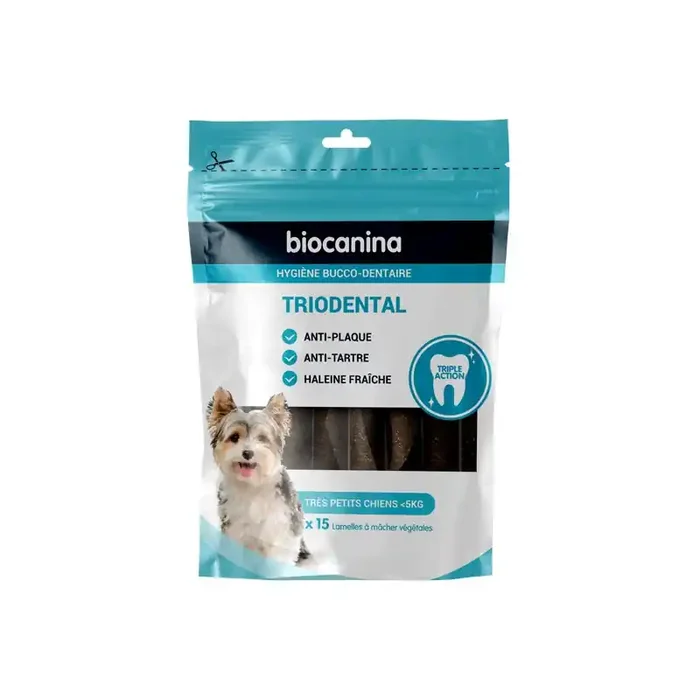 Biocanina hygiene triodental tres petits chiens 5 lamelles