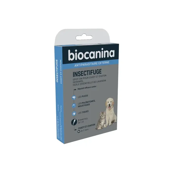 Biocanina insectifuge chiot et chaton +2 mois 2 pipettes