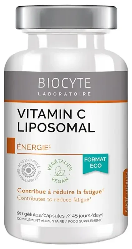 Biocyte Vitamine C Liposomale – Énergie – 90 Gélules