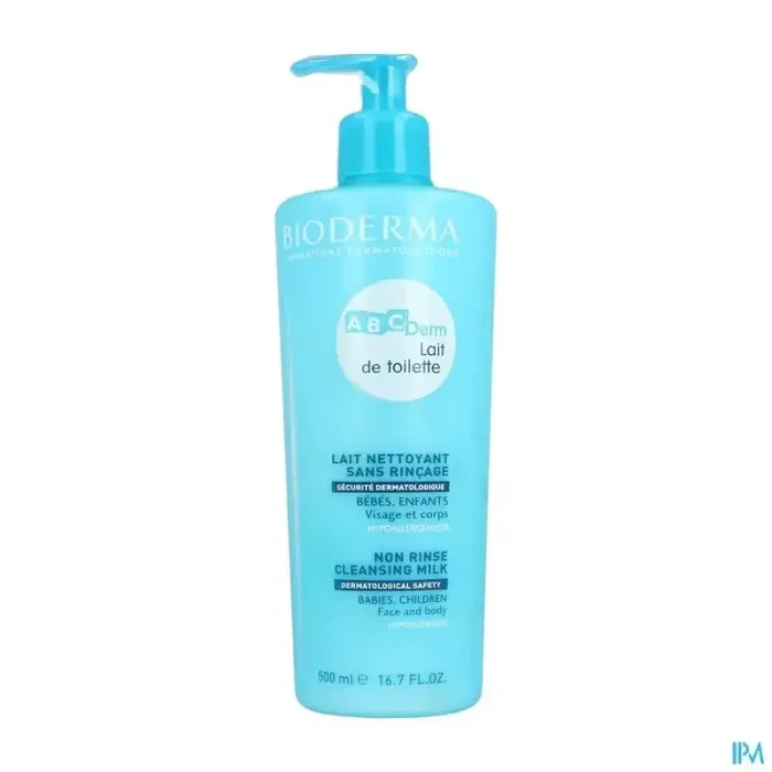 Bioderma abcderm lait de toilette nettoyant sans rincage 500ml