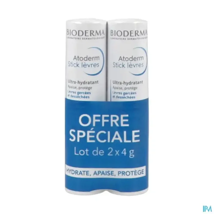 Bioderma atoderm stick levres 4g x2
