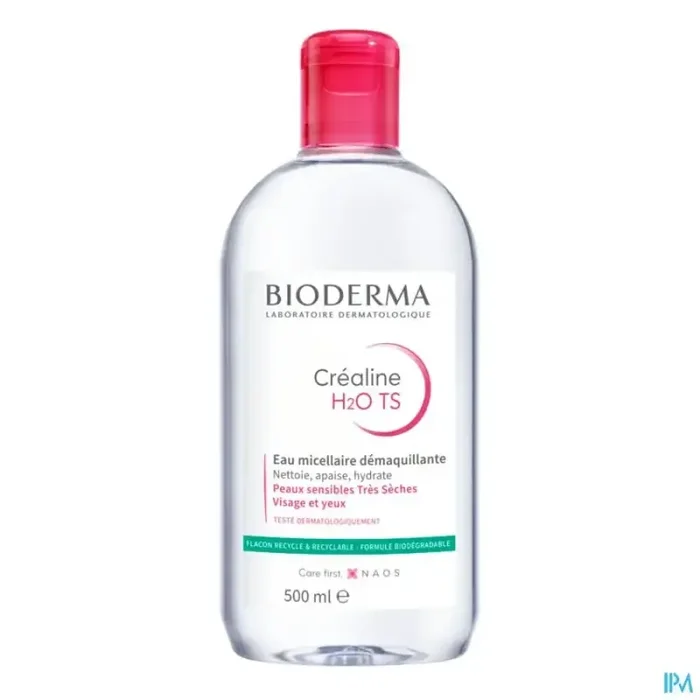 Bioderma crealine ts h2o eau micellaire demaquillante sans parfum 500ml