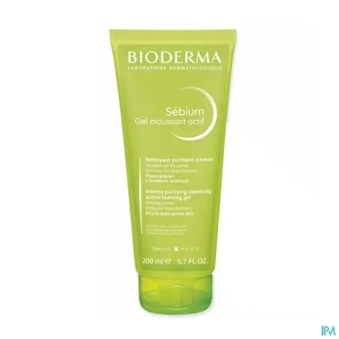 Bioderma sebium gel moussant actif nettoyant purifiant intense 200ml