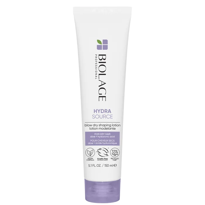 Biolage HydraSource Lotion Modelante avec de l'Aloe Vera et de l'Acide Hyaluronique pour Cheveux Secs 150 ml