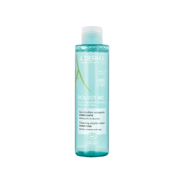 BIOLOGY AC EAU MICELLAIRE NETTOYANTE PURIFIANTE BIO 200ML A-DERMA
