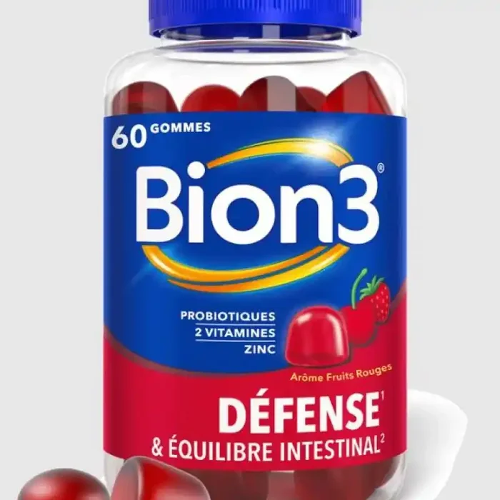 Bion 3 Défense & équilibre intestinal – 60 Gommes arôme fruits rouges