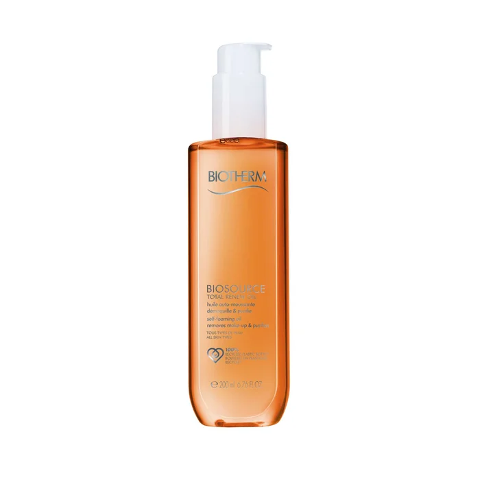 Biosource Total Renew Oil – Huile Auto-Moussante Démaquillante et Purifiante 200 ml