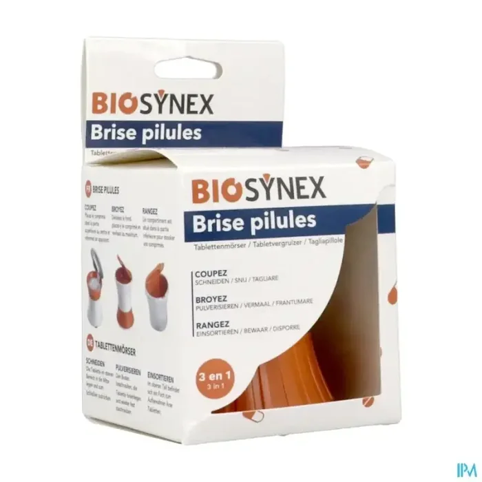 Biosynex broyeur, brise pilules & pilulier 3 en 1