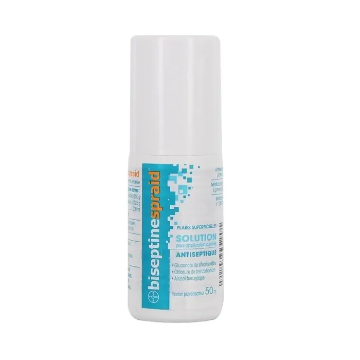 Biseptinespraid solution pour application cutanee 50ml